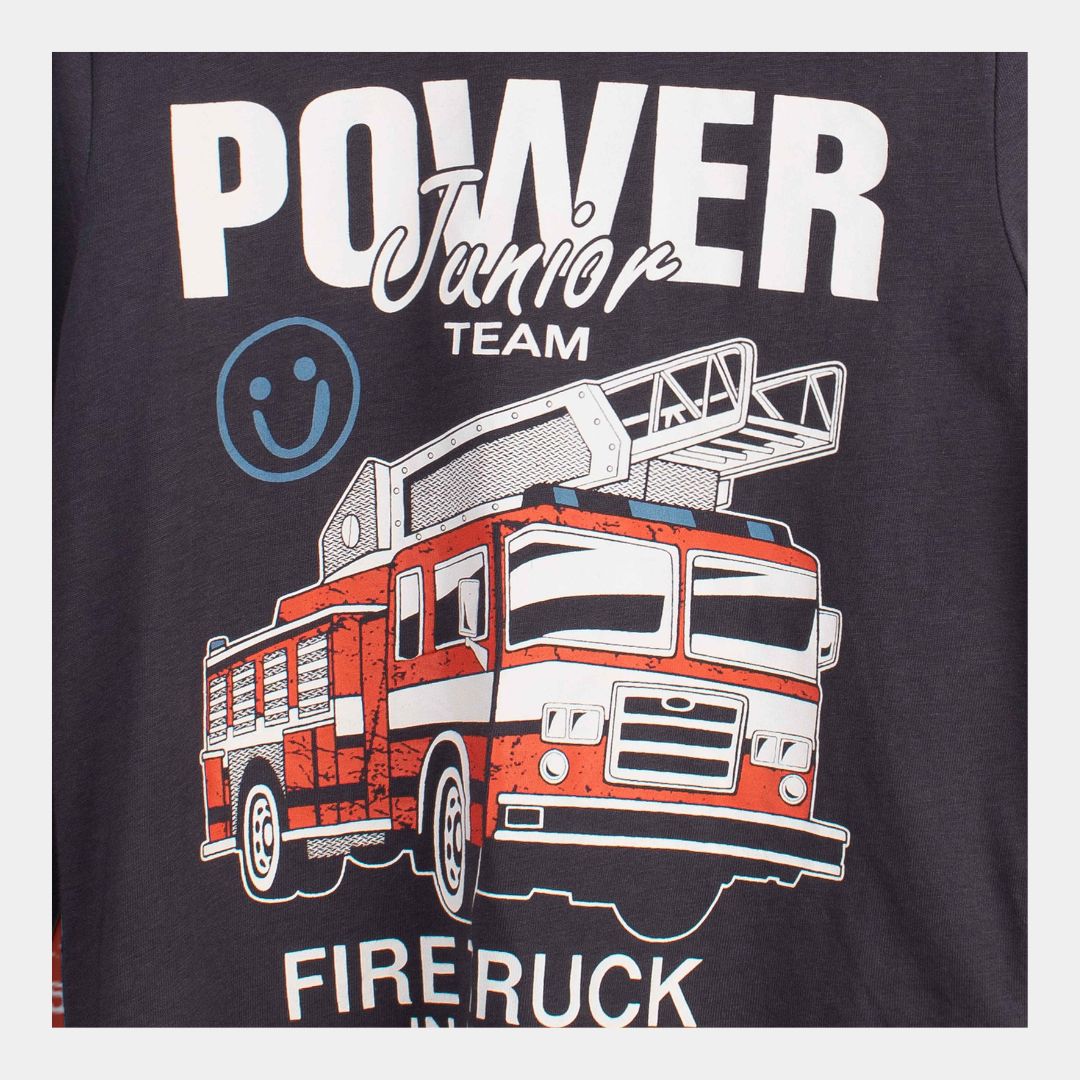 Boys Full Sleeve T-Shirt - Power Truck Ptint