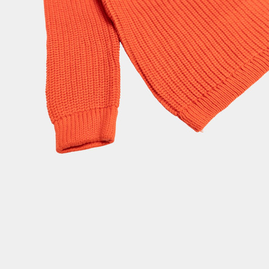 Boys Cozy Knit Sweater - Vibrant Orange