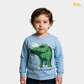 Boys Blue Full Sleeves Shirt with Dinosaur Print – Casual Kids Wear
