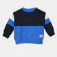 Boys Navy & Blue Color Block Tracksuit