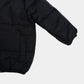 Boys Black Winter Puffer Jacket with Cozy Sherpa Lining & Hood