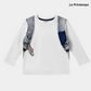 Kids Full-Sleeves White Skateboard Print Shirt – Trendy Street Style