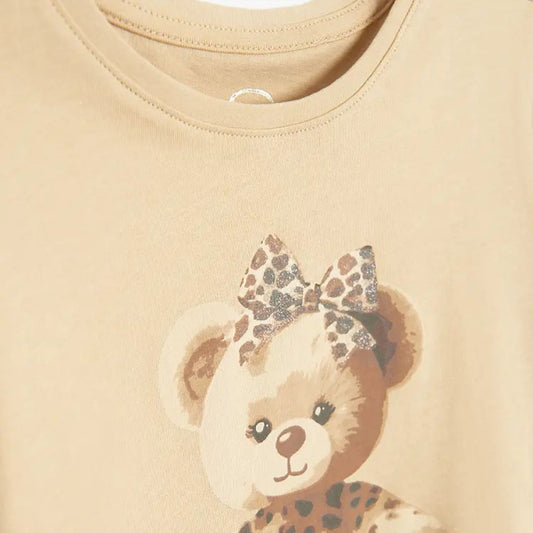 Girl Long Sleeve Tee – Teddy Bear Print