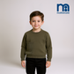 Boys Knitted Cotton Sweater – Olive Green