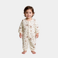 Baby Unisex Full Sleeve Sleepsuit – Off-White with Deer Print