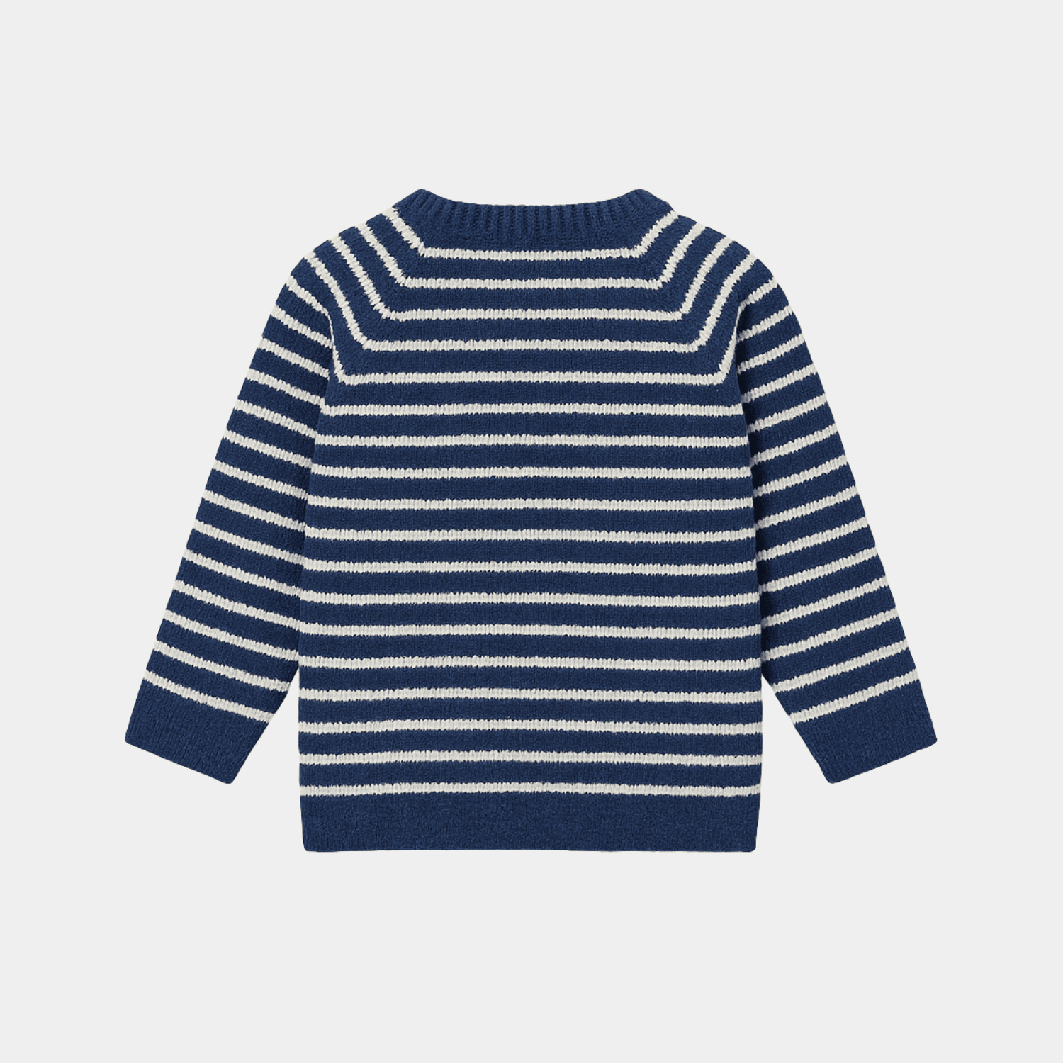 Boys Striped Sweater – Dark Blue and White - KIDKO