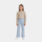 Girls Crop Flared Jeans - Sky Blue Color