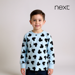 Boys Full Sleeve Mickey Mouse Shirt – Sky Blue Graphic