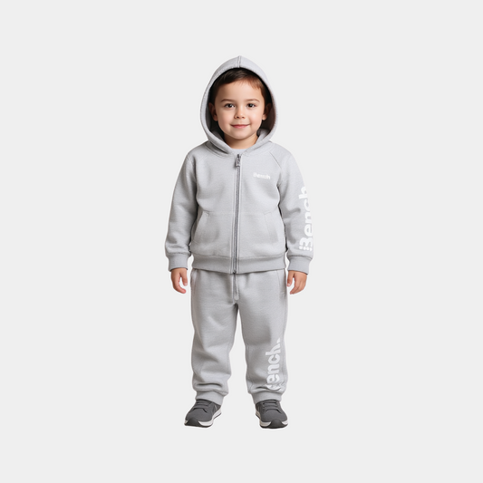Boys Zipper Hood Tracksuit – Grey
