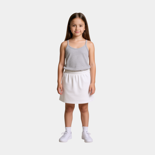 Toddler Ribbed Sleeveless Vest - Gray Marle Color