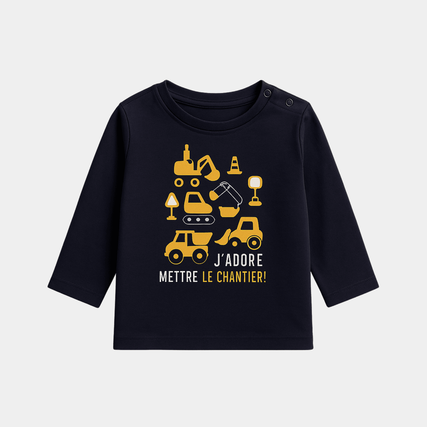Boys Truck Pattern Sweatshirt – Navy Blue - KIDKO
