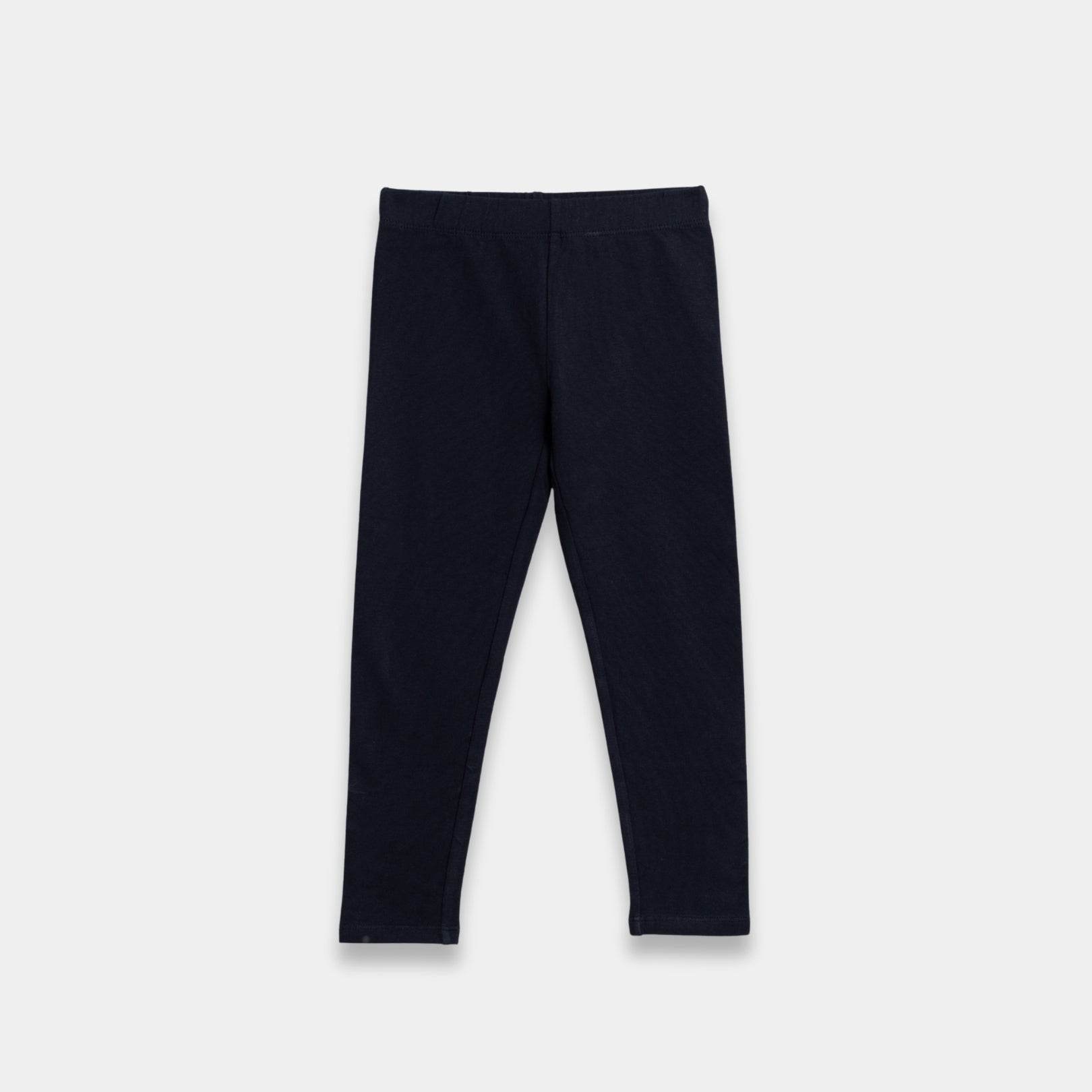 Baby Girls Cotton Trousers - Navy Blue Color - KIDKO