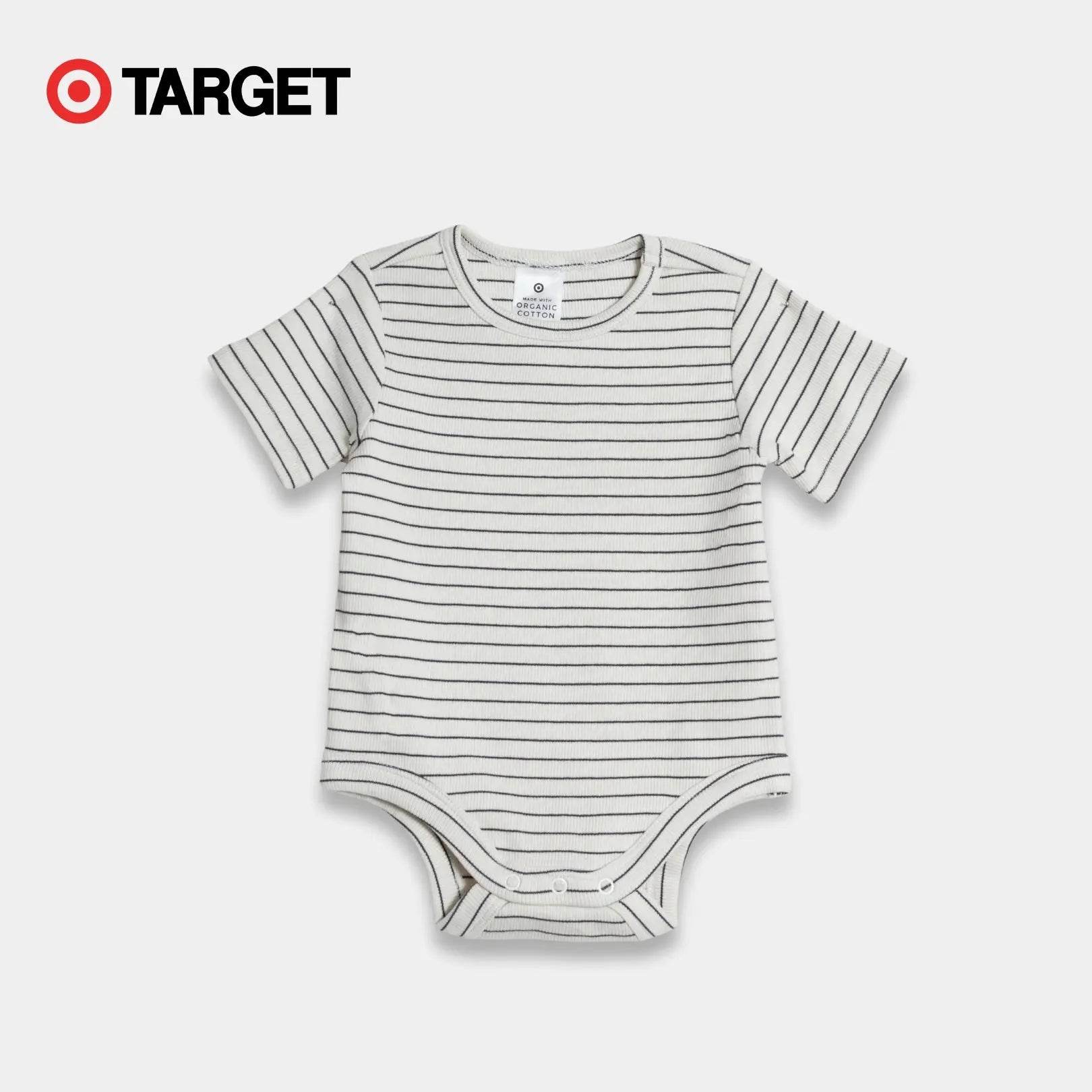 Baby Organic Cotton Bodysuit – Horizontal Stripe - KIDKO
