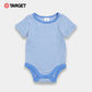 Baby Organic Cotton Bodysuit – Blue & White Stripes - KIDKO