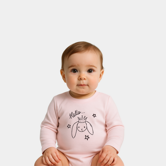 Baby Full‑Sleeve Bodysuit – Pink