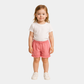 Baby Girls Cotton Bubble Shorts - Neon Pink Color