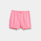 Baby Girls Cotton Bubble Shorts - Neon Pink Color - KIDKO