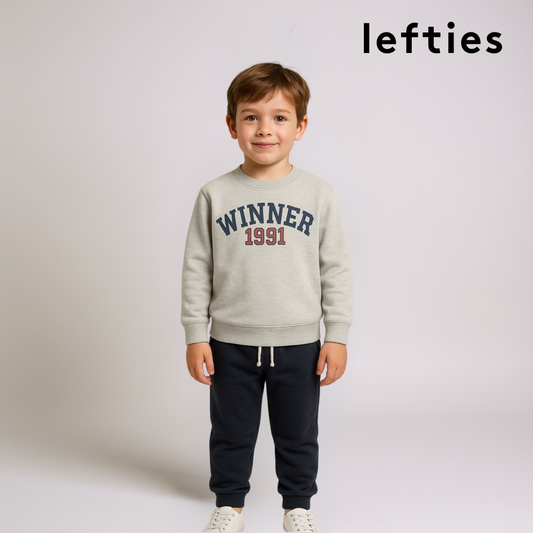 Boys Tracksuit Set – Light Gray Sweatshirt & Trouser