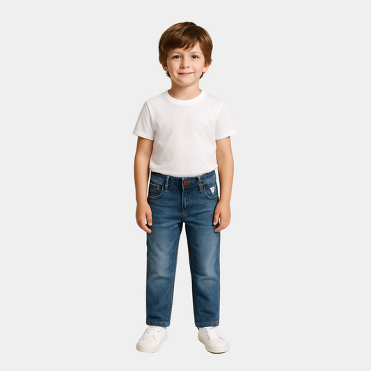 Boys Straight-Leg Jeans - Marine Blue