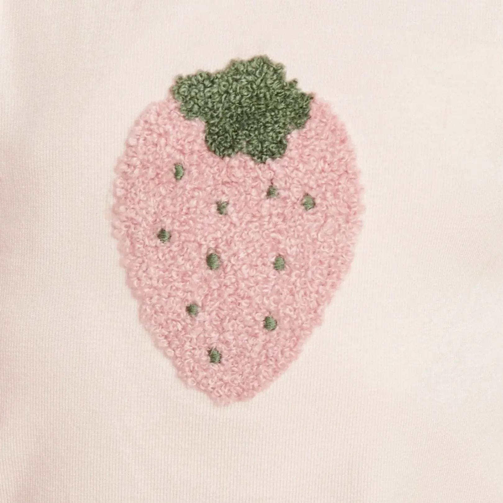 Baby Girls’ Organic Cotton Bodysuit – Strawberry boucle print - KIDKO