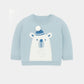 Baby Bear Appliqué Sweater – Sky Blue - KIDKO
