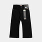 Girls Loose Fit Jeans - Jet Black Color - KIDKO