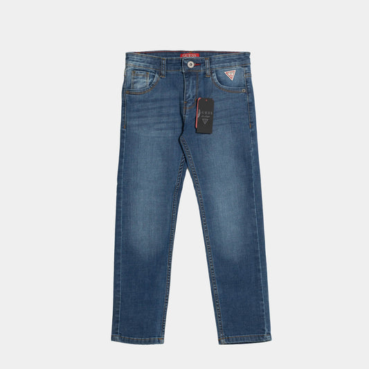 Boys Slim Jeans - Marine Blue Color - KIDKO