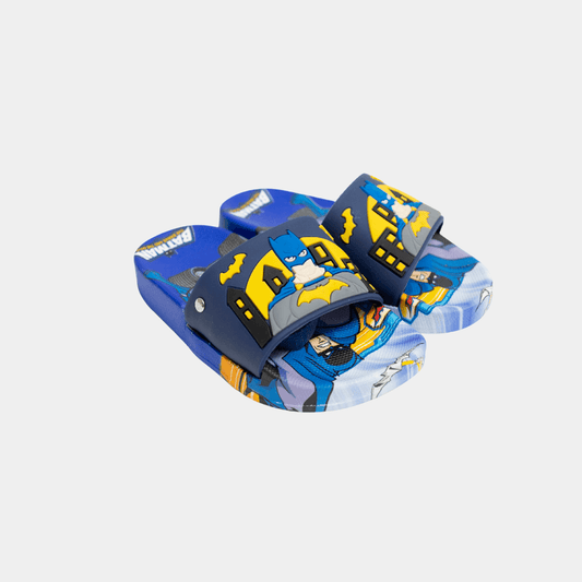 Boys Batman Slippers – Blue and Black - KIDKO