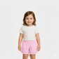 Baby Girls Cotton Shorts - Light Pink Color