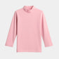Girls Long Sleeve Mock Neck T-Shirt – Ligth Pink