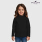 Girls Long Sleeve Mock Neck T-Shirt – Black