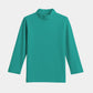 Girls Long Sleeve Mock Neck T-Shirt – Sea Green