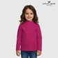 Girls Long Sleeve Mock Neck T-Shirt – Dark Pink