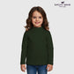 Girls Long Sleeve Mock Neck T-Shirt – Dark Green