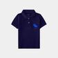Boys Navy Blue Polo Shirt - Reindeer - KIDKO
