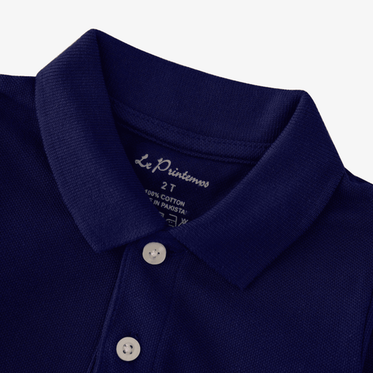 Boys Navy Blue Polo Shirt - Reindeer - KIDKO