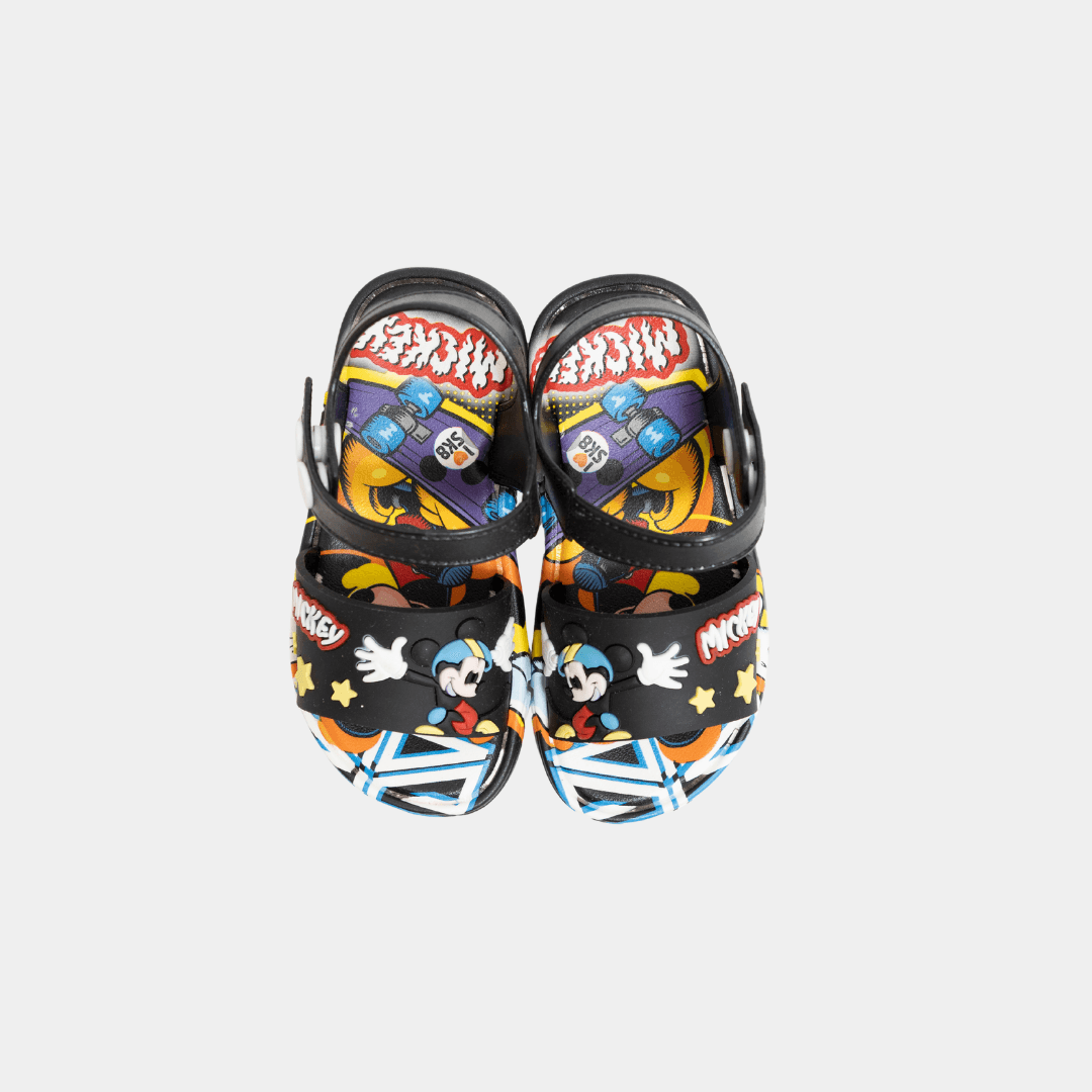 Boys Mickey Mouse Sandals – Black - KIDKO