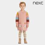 Toddler Girls Jumper Dress Pink - With Legings ( Restocked )