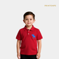 Boys Red Polo Shirt - Reindeer