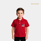 Boys Red Polo Shirt - Roar Print