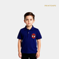 Boys Royal Blue Polo Shirt - Spiderman