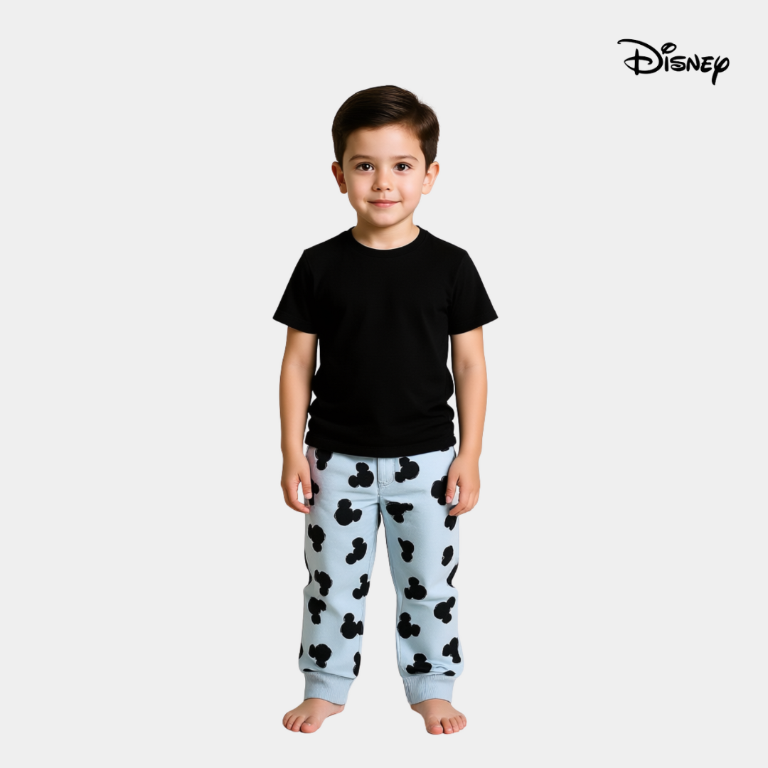 Boys Mickey Mouse Face Trouser – Sky Blue