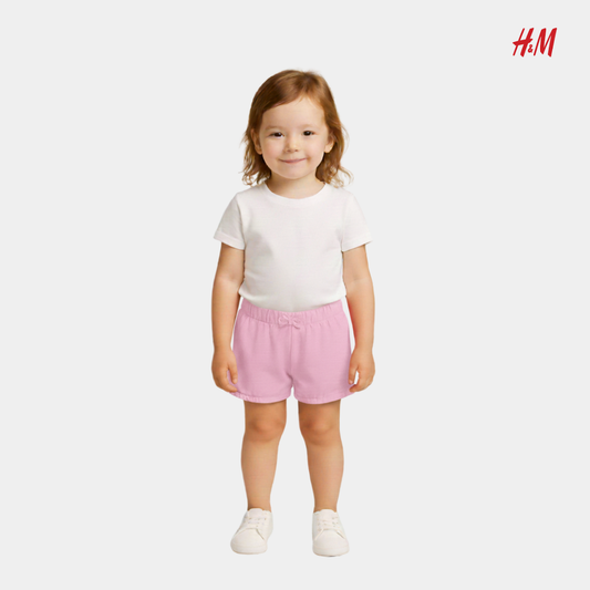 Baby Girls Snap Shorts - Baby Pink Color