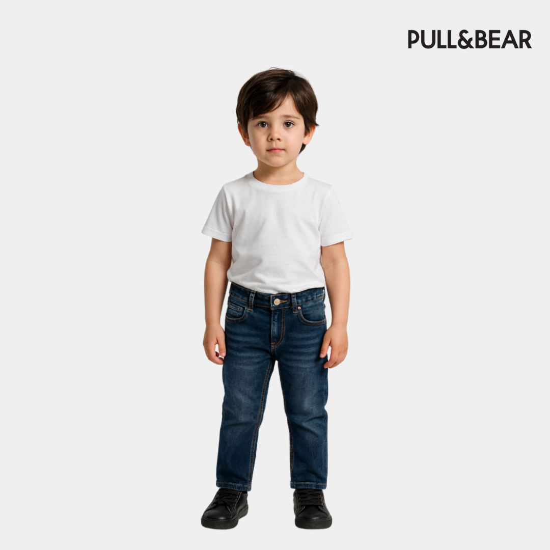 Boys Straight-Fit Tapered Jeans - Dark Blue Color
