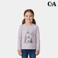 Girls Full Sleeve T-Shirt – Lavender Fairy Castle Print