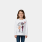 Girls Full-Sleeves White “Best Friends” Print Shirt
