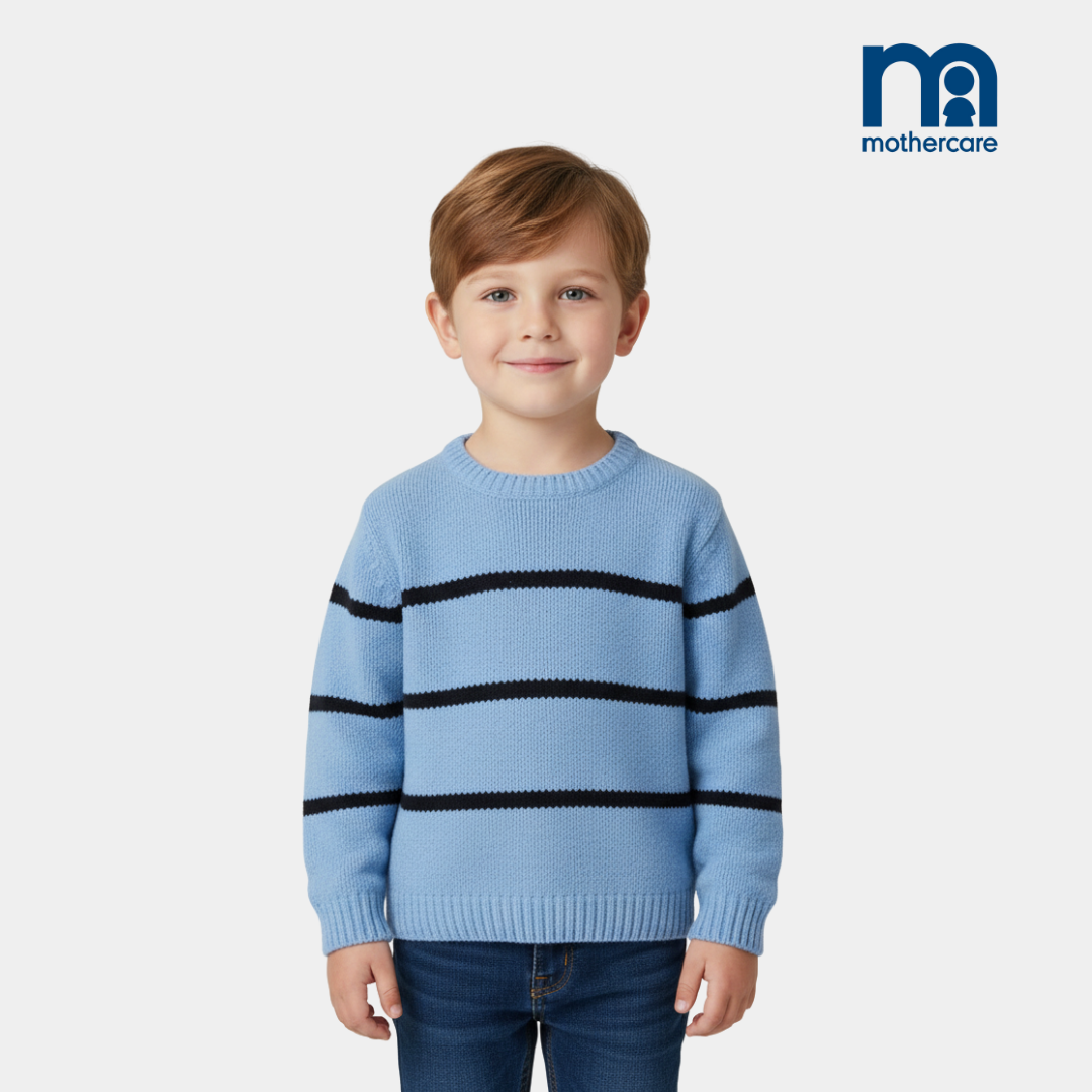 Soft Striped Knit Sweater for Kids – Unisex