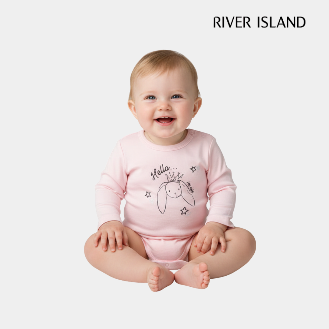 Baby Full‑Sleeve Bodysuit – Pink