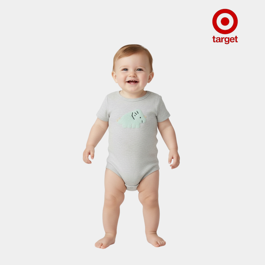 Baby Organic Cotton Bodysuit – Gray