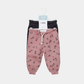 Baby Girls 2-Pack Soft Floral & Plum Jogger Pants
